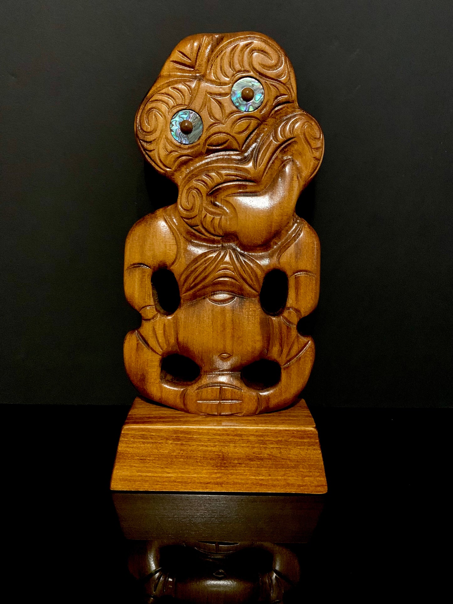 Carved Tiki on stand - 30.5cm by Wood Masters