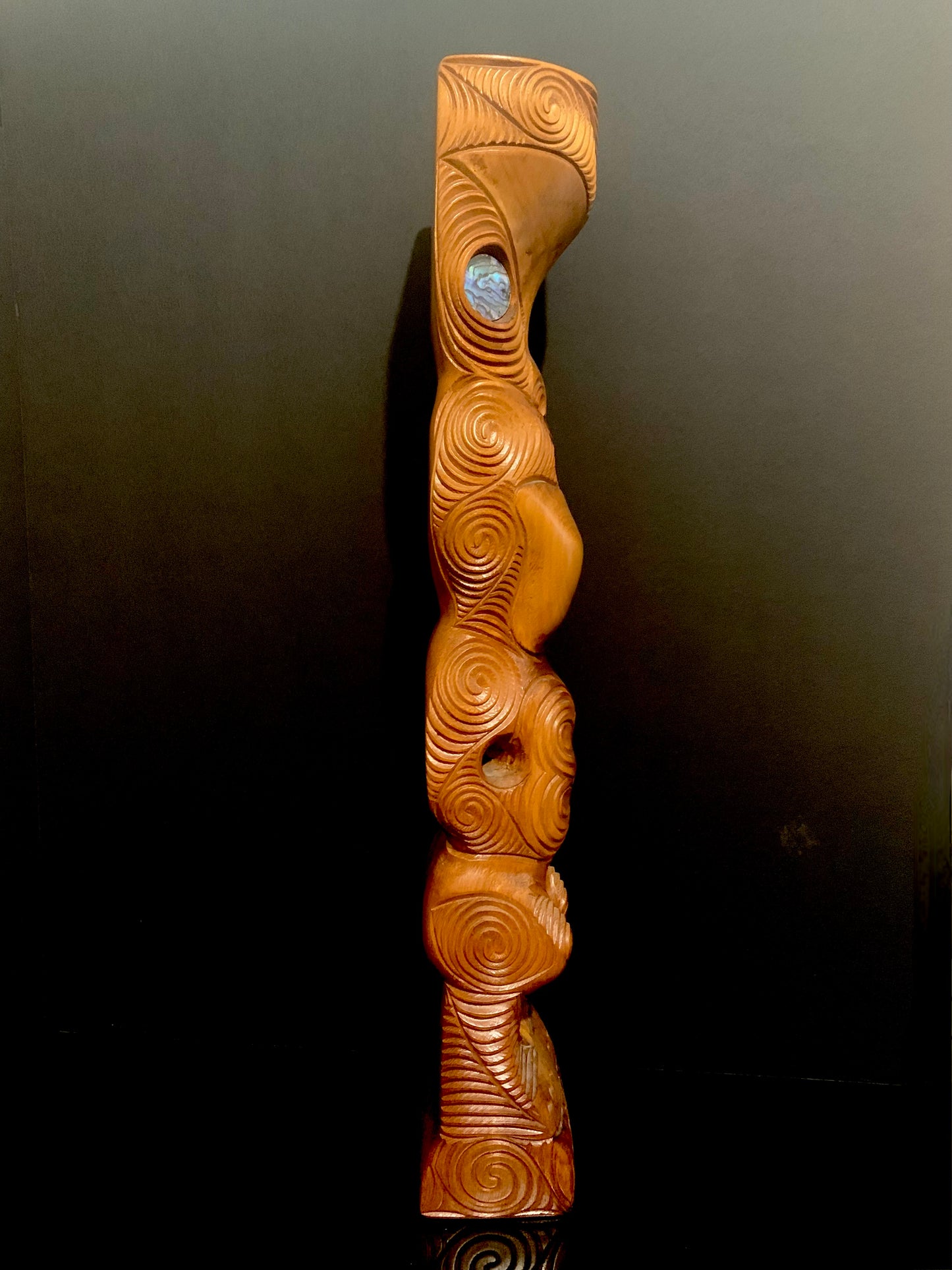 Carved Kauri Teko Teko - 48cm  by Wood Masters
