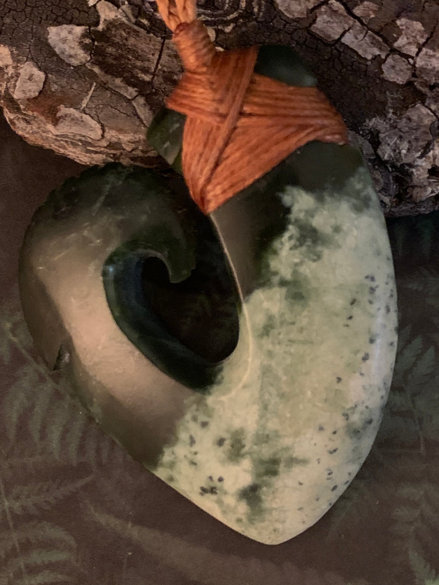 Maori Pounamu hei matau pendant from New Zealand available to purchase from Silver Fern Gallery