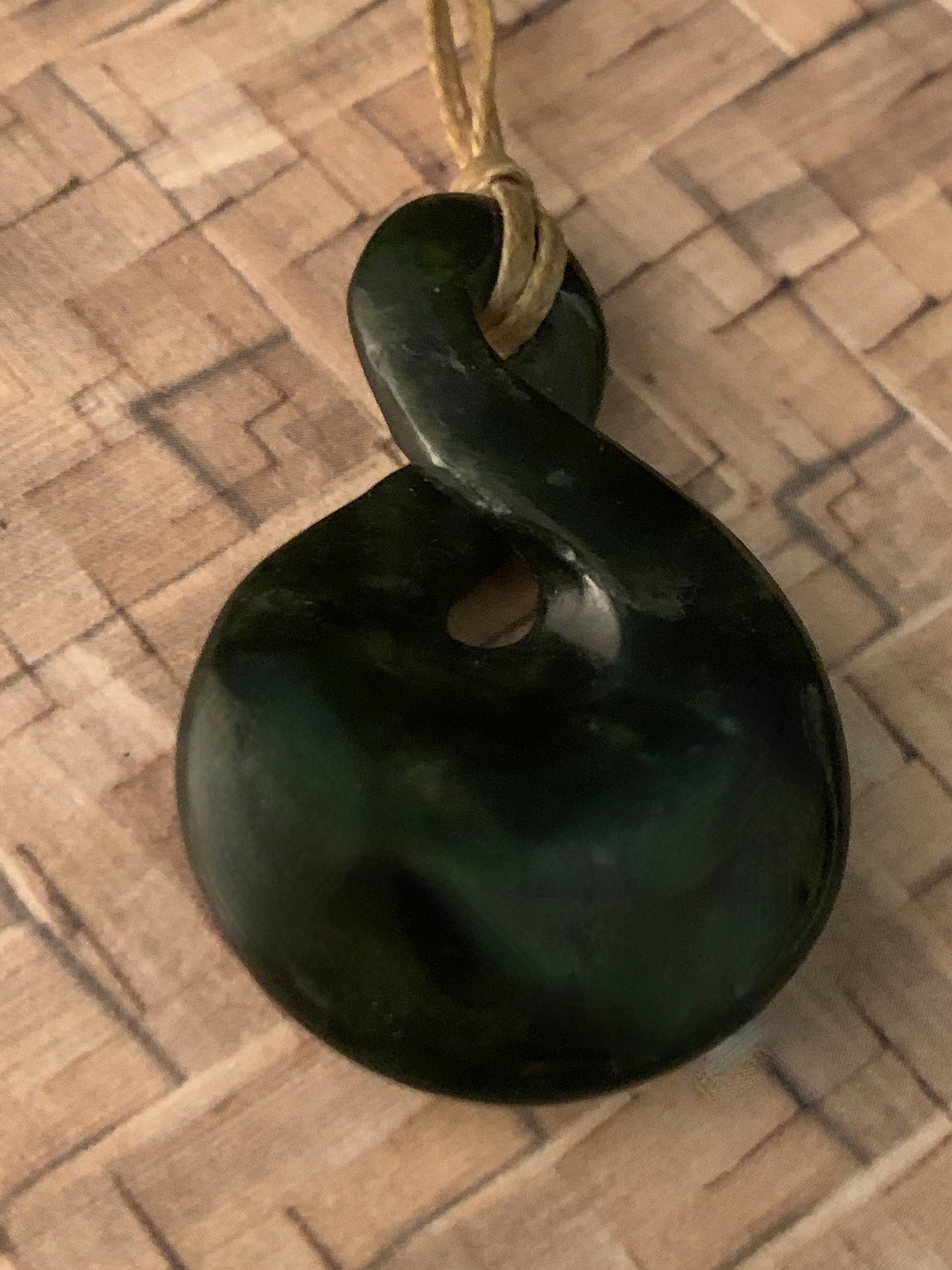 pikorua twist 35mm from New Zealand pounamu available for purchase from Silver Fern Gallery