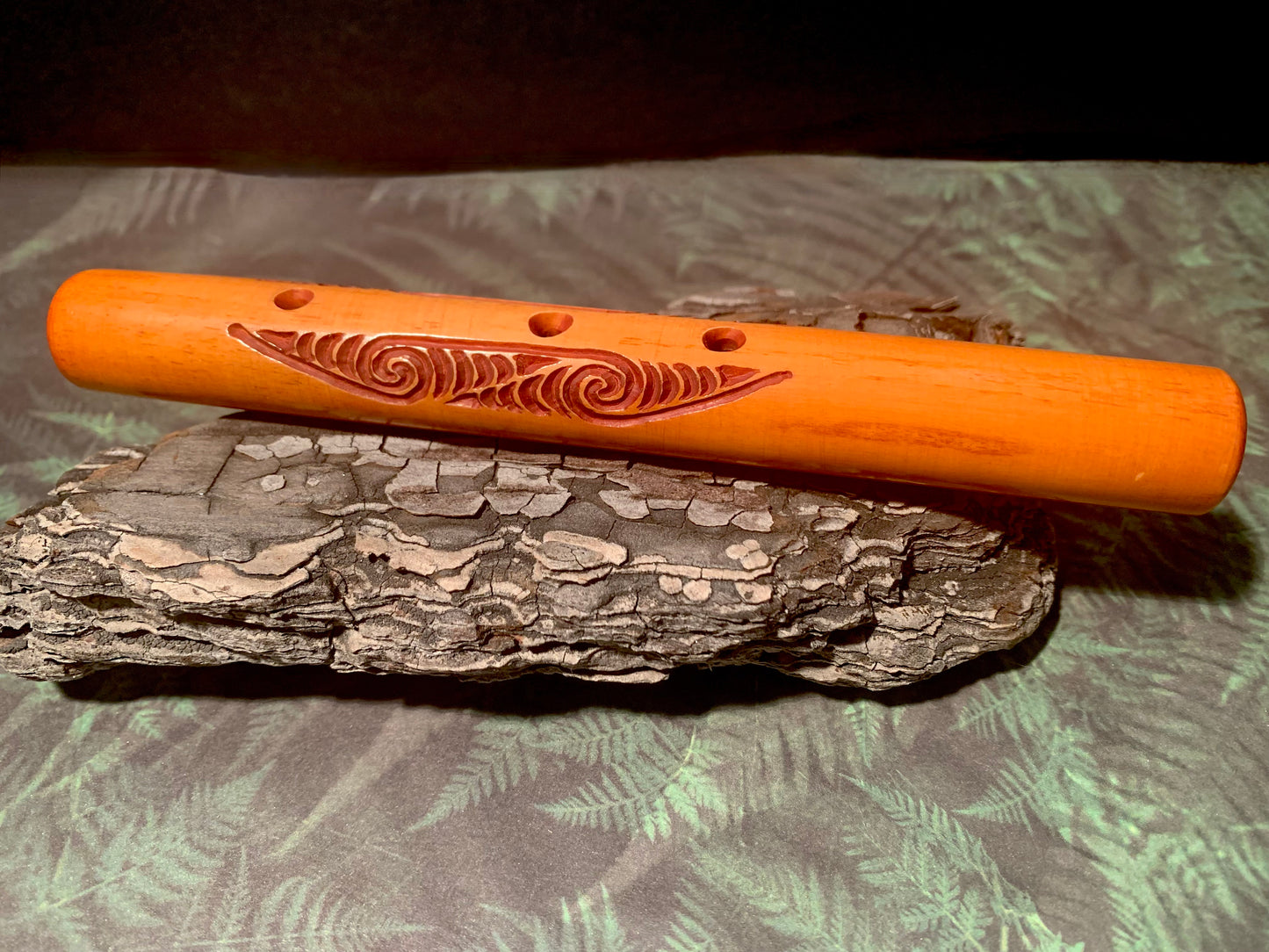 Carved Bone Koauau (flute) 15cm  - by Alex Sands