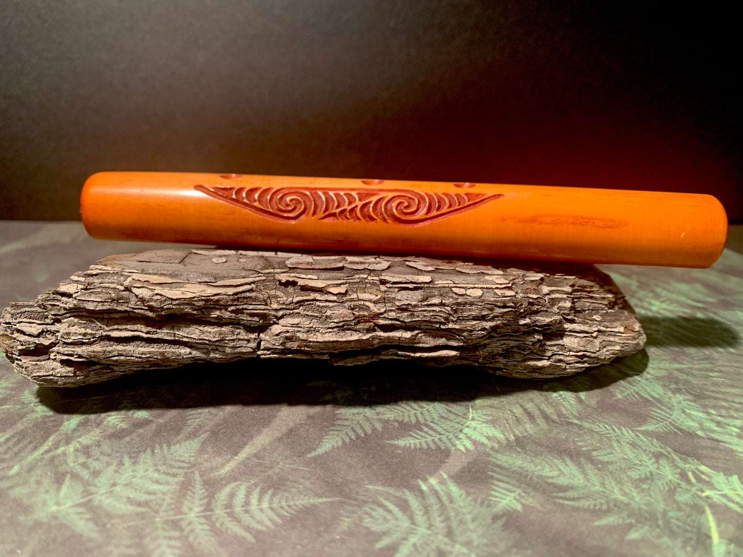 Carved Bone Koauau (flute) 15cm - by Alex Sands