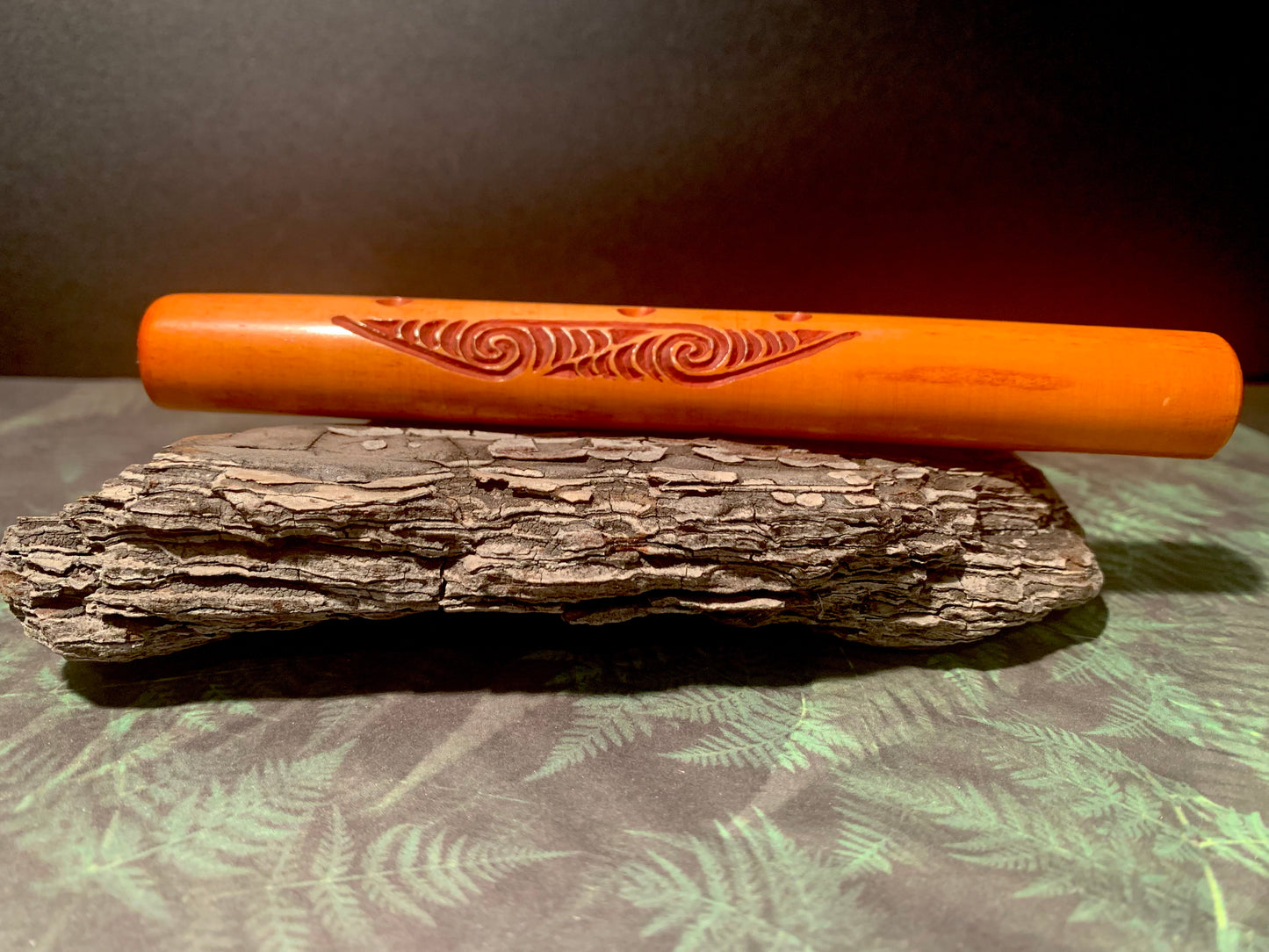 Carved Bone Koauau (flute) 15cm  - by Alex Sands