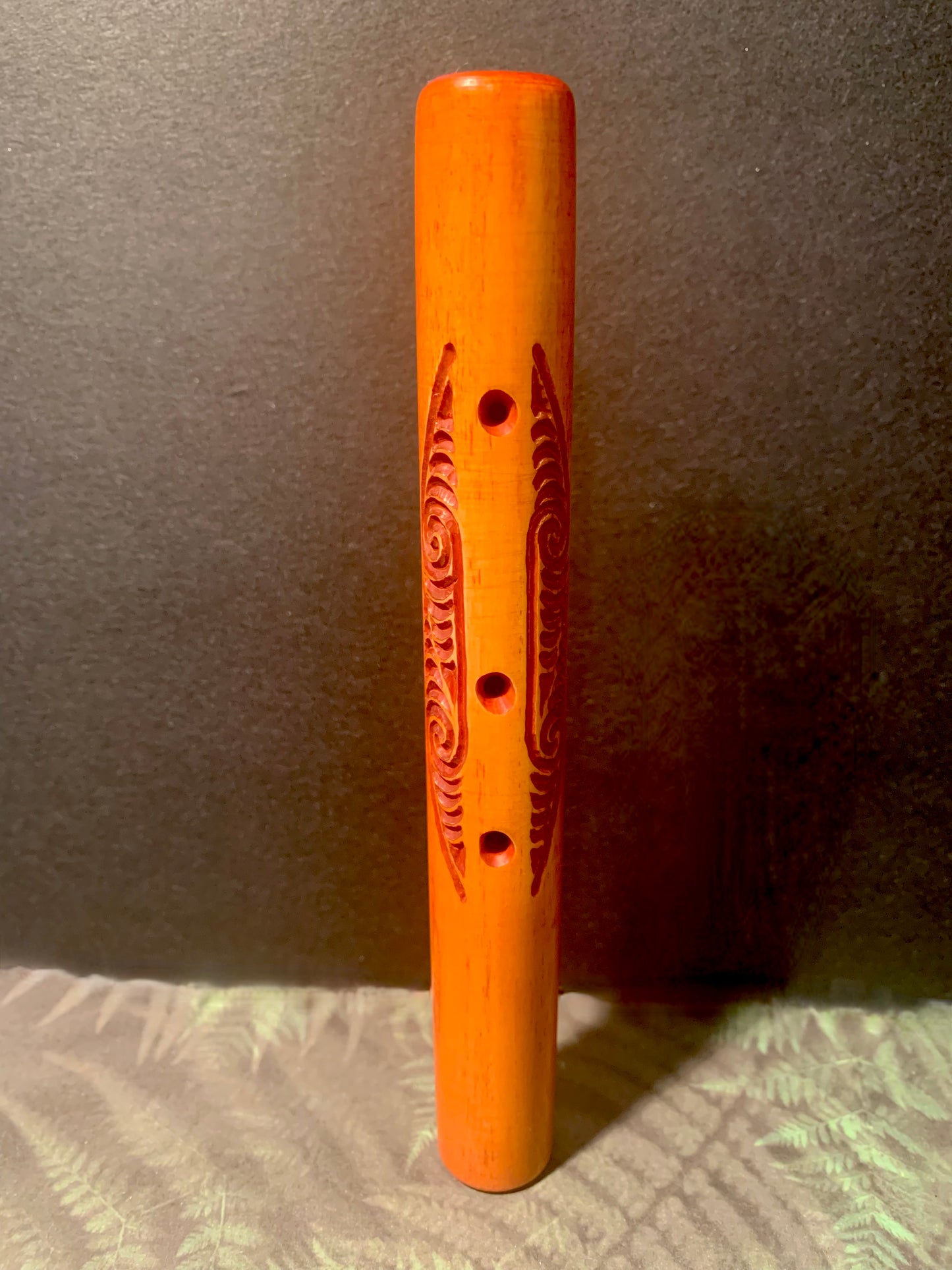 Carved Bone Koauau (flute) 15cm  - by Alex Sands