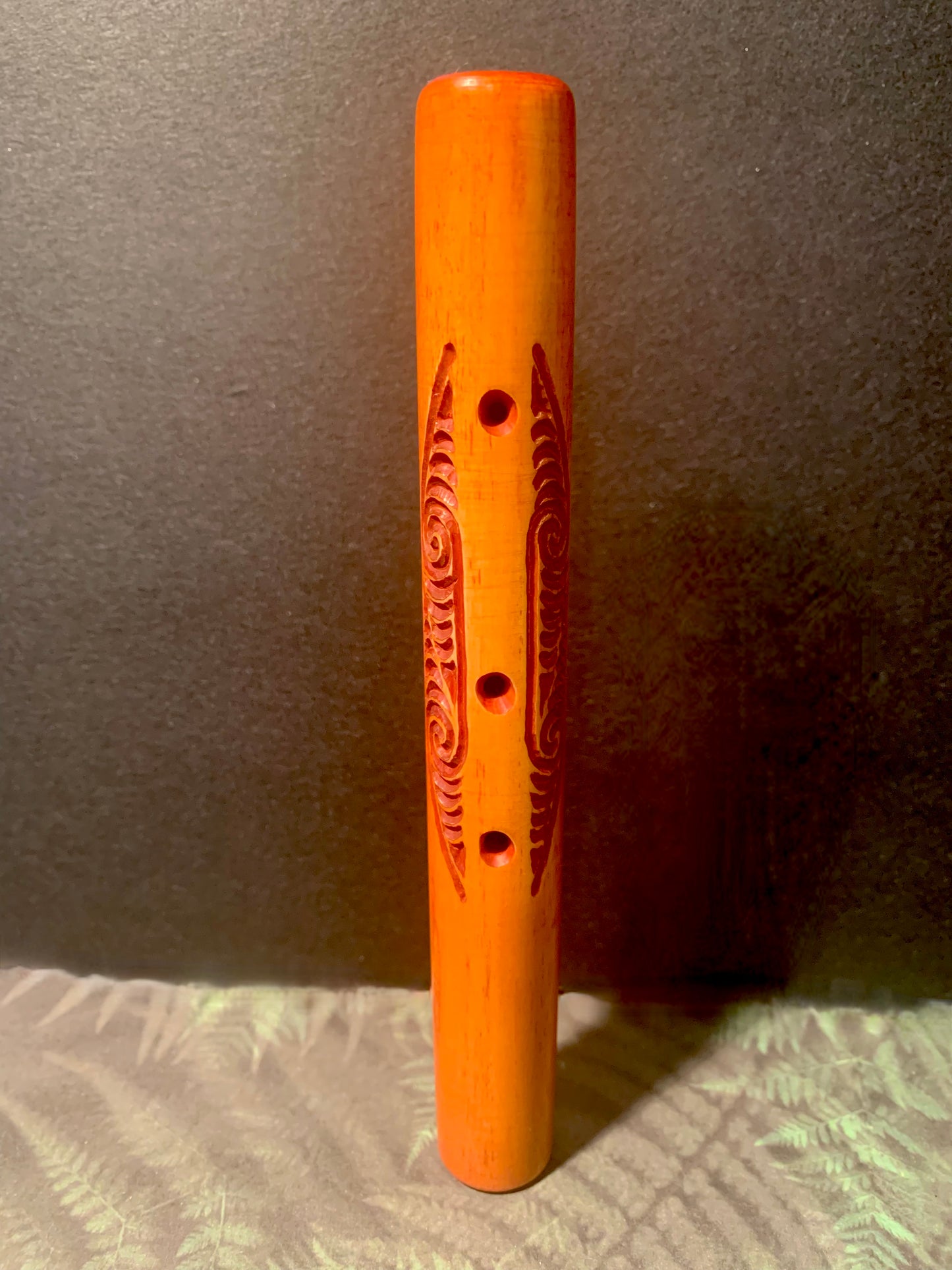 Carved Bone Koauau (flute) 15cm - by Alex Sands