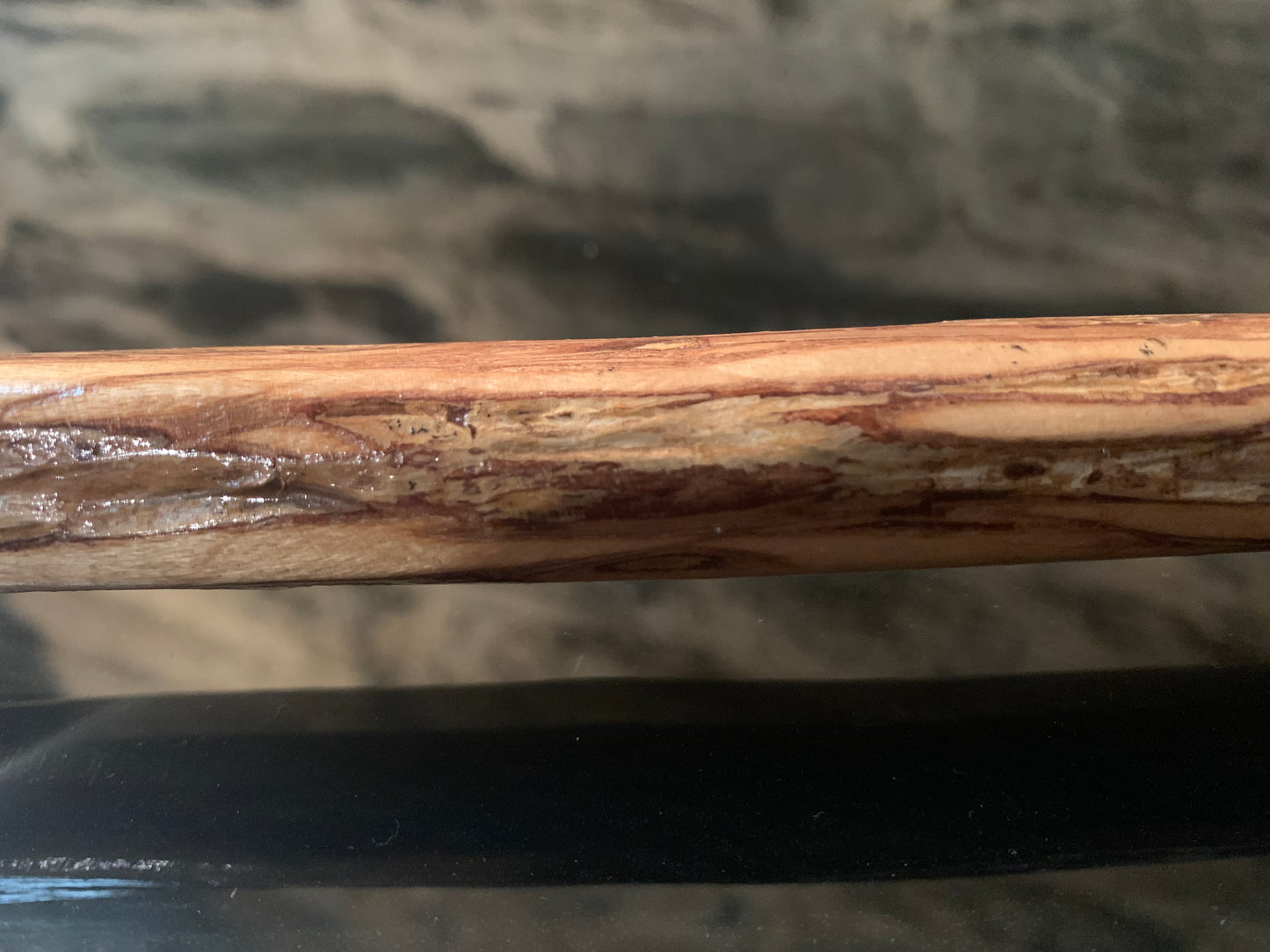 Hand Made Walking Stick - Deer Antler and Paua Disc - by John Guise
