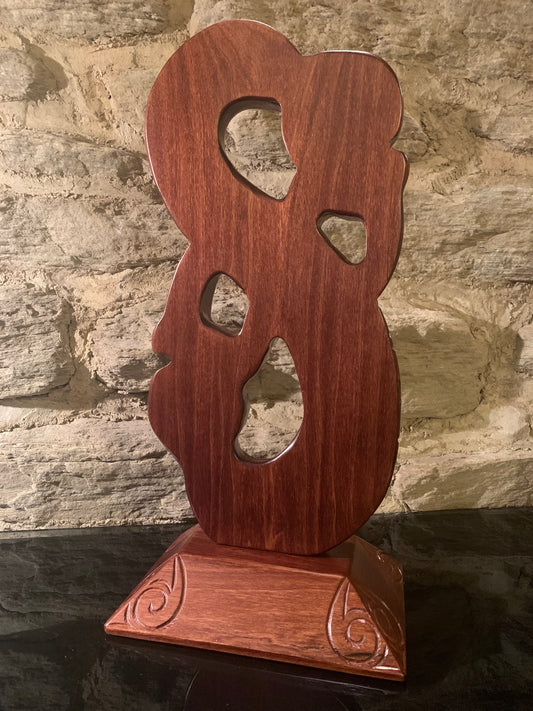 Carved Manaia on stand - 41cm by Wood Masters