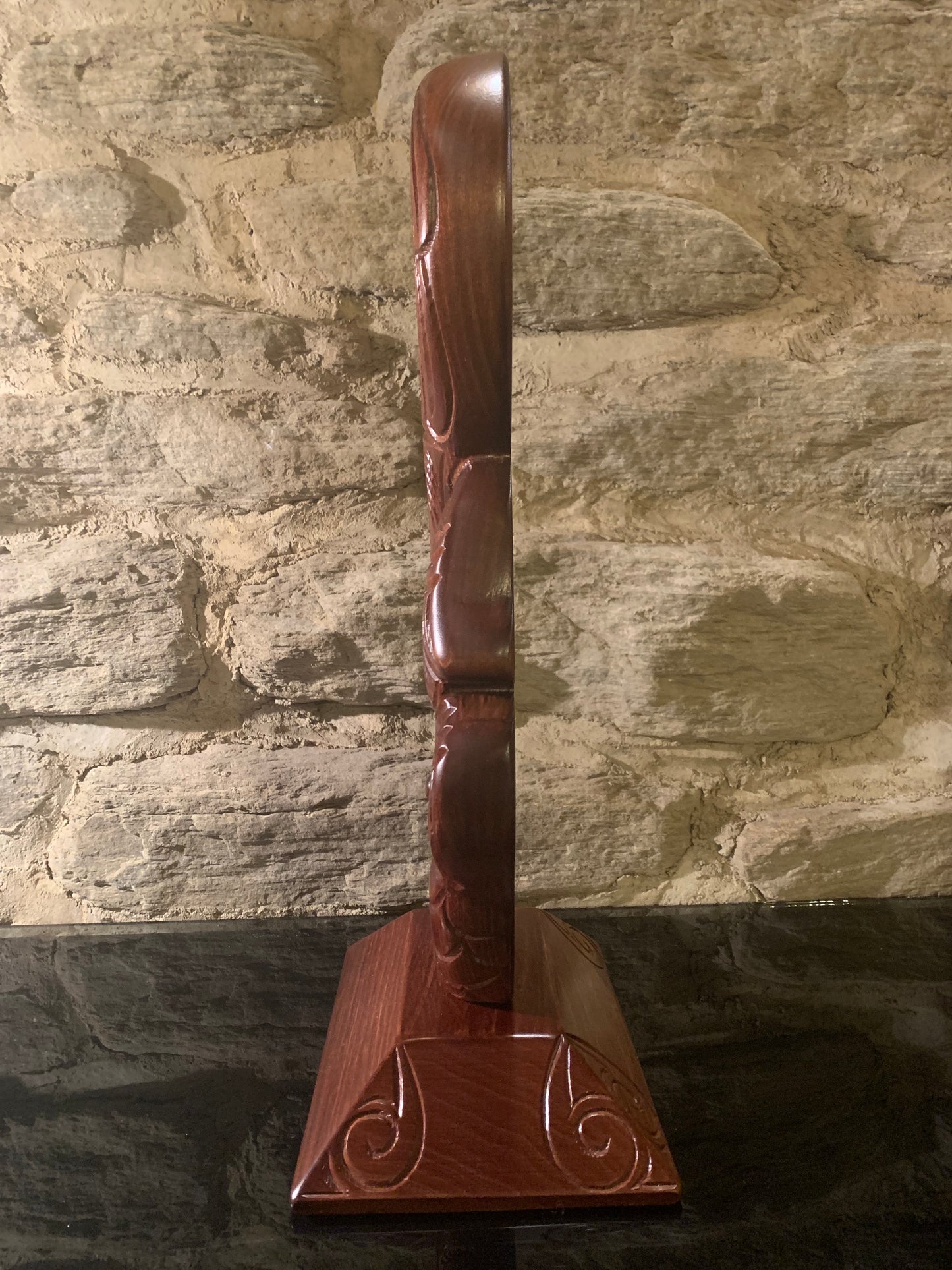 Carved Manaia on stand 41cm (large) by Wood Masters