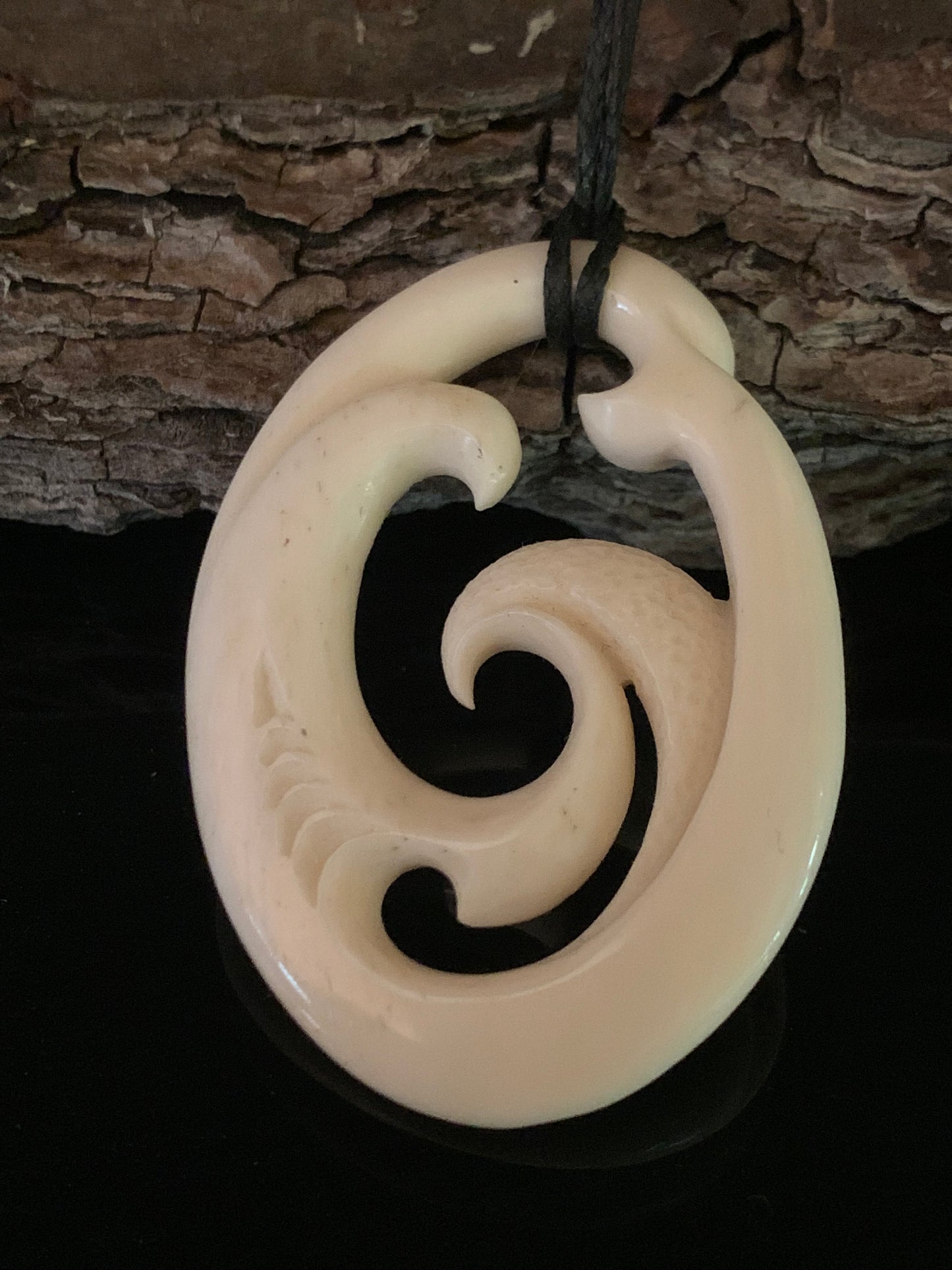 Bone Wave Pendant - by Norman Clark