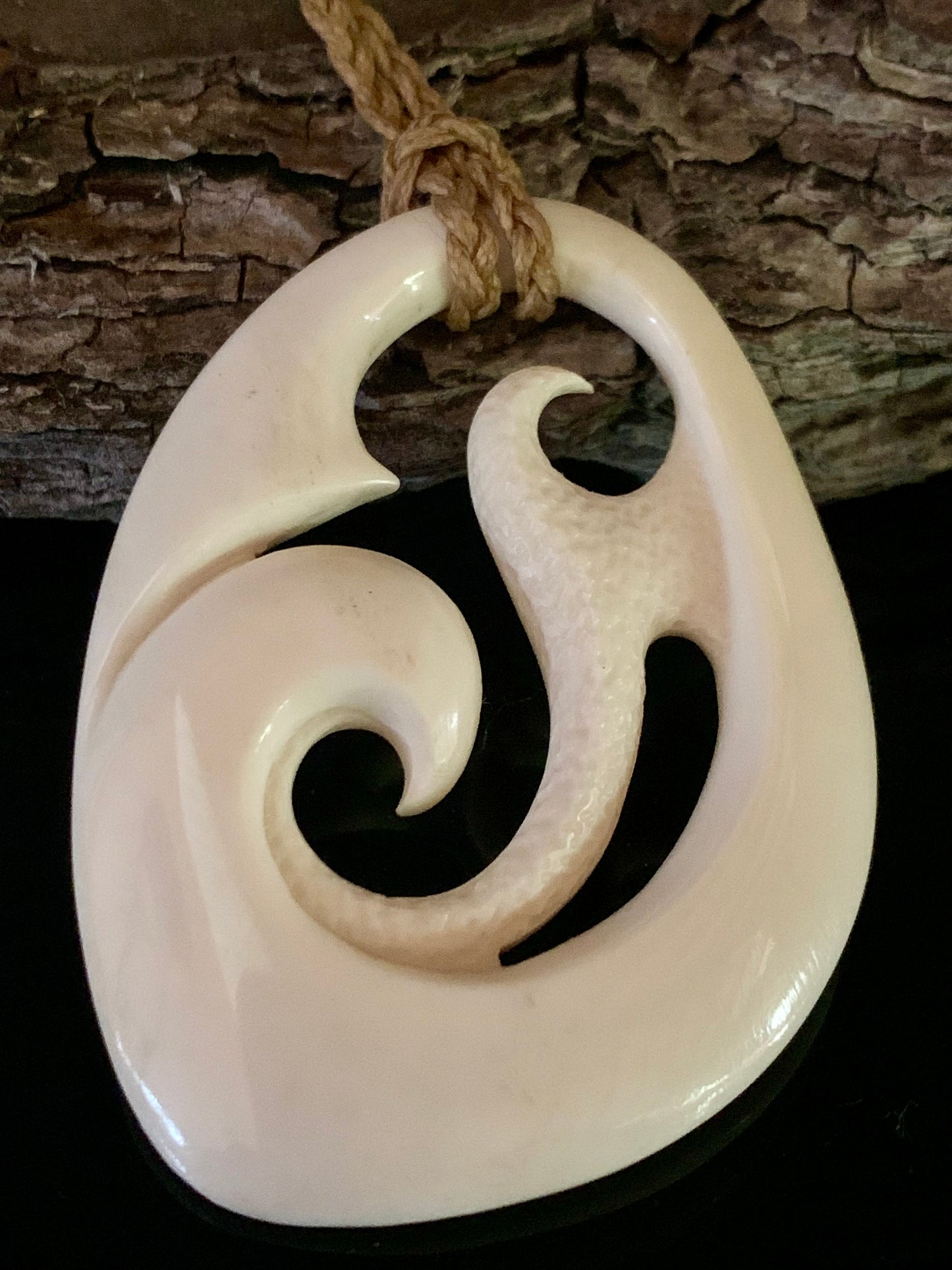 Bone Freeform Pendant - by Norman Clark