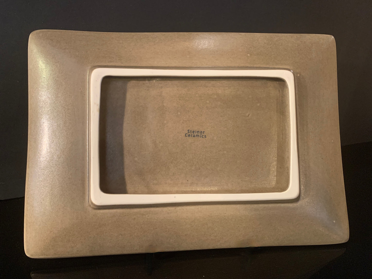 Ceramic Plate by Bob Steiner - small - Silver Fern Design