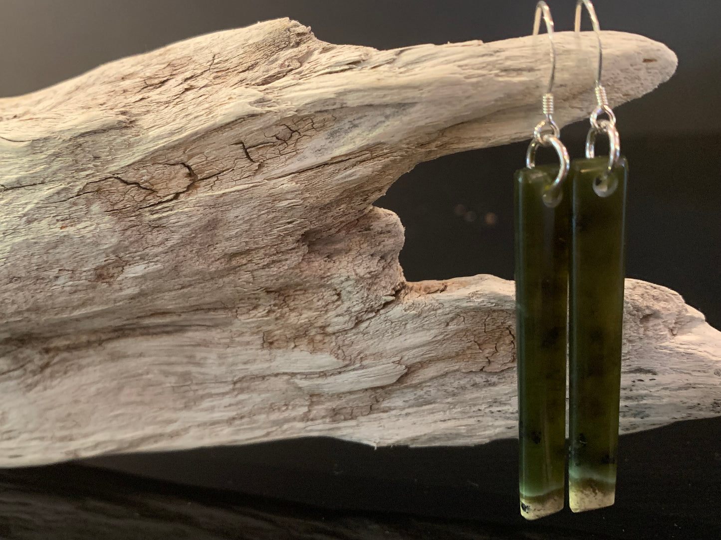 Pounamu Mau Taringa (Earrings)