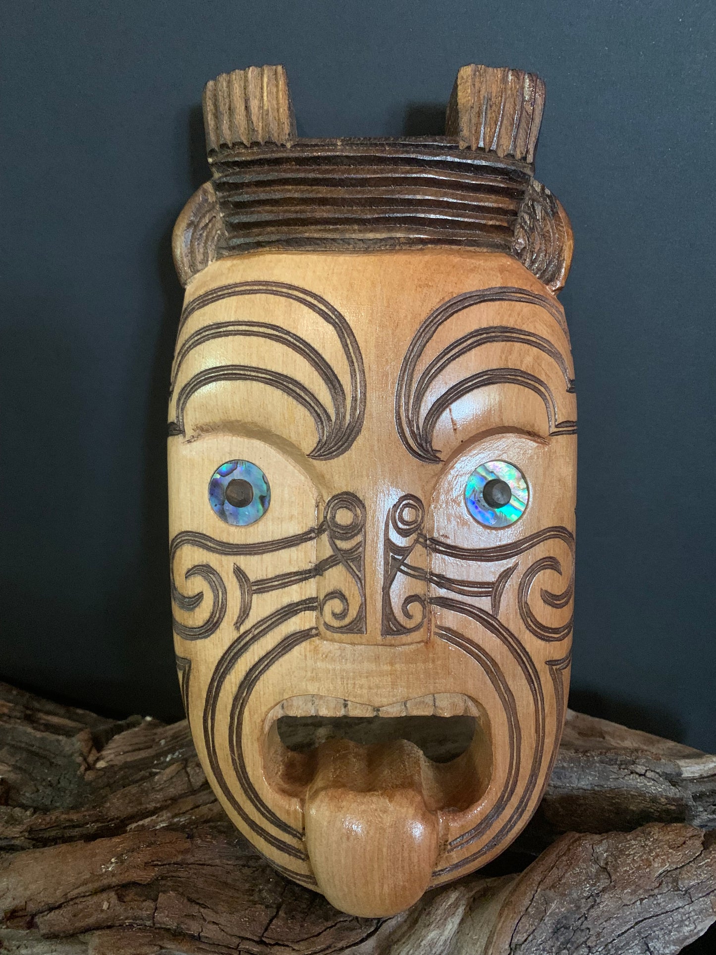 Hand Carved Parata Mask 19cm by Thomas Hansen