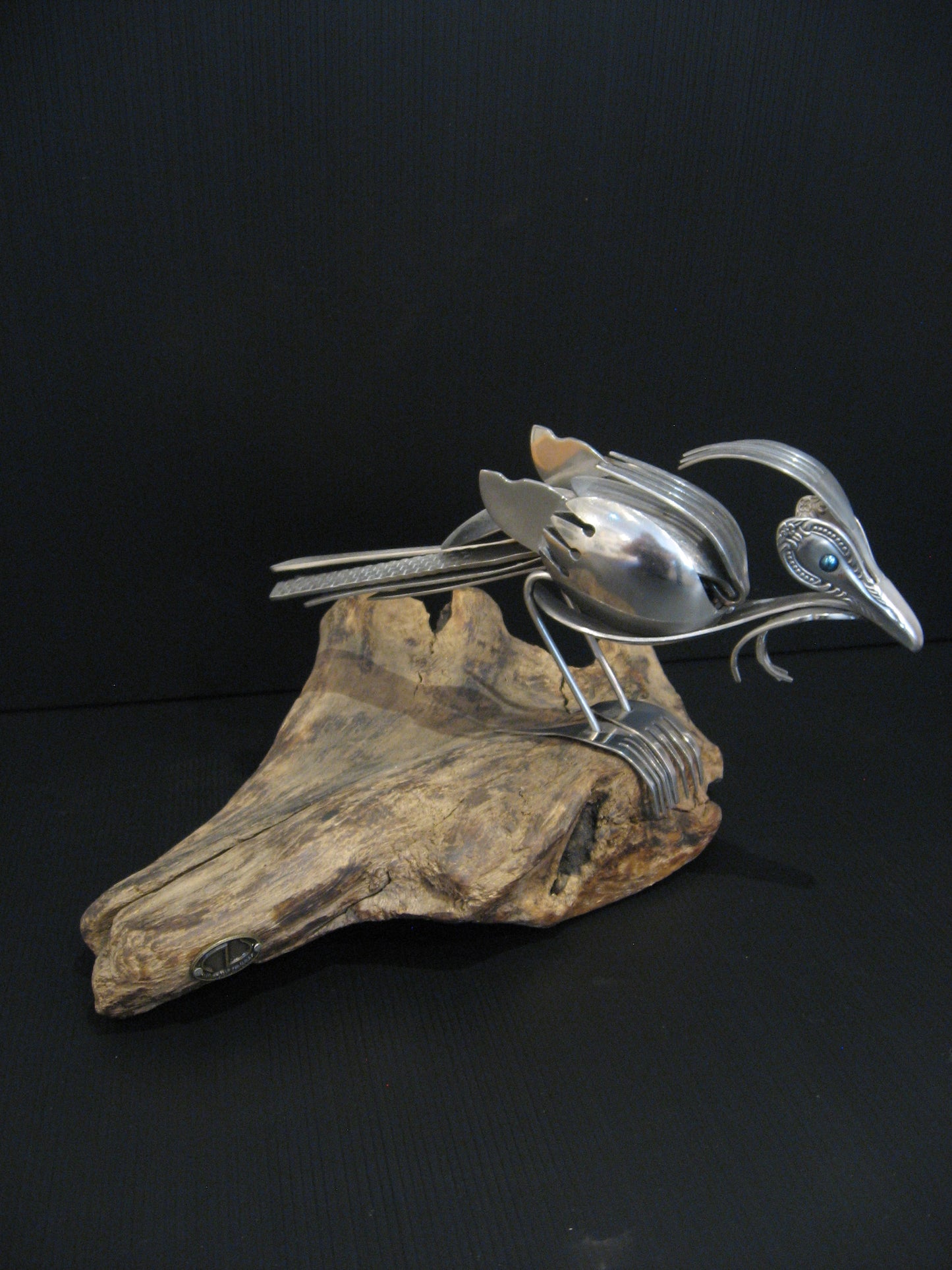 Sculpture from Cutlery Tui Bird by Nathan Hull Silver Fern Gallery