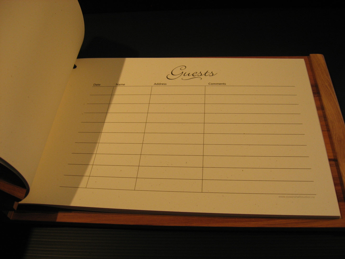 Rimu Visitor Book - by Heritage Woodware (medium)