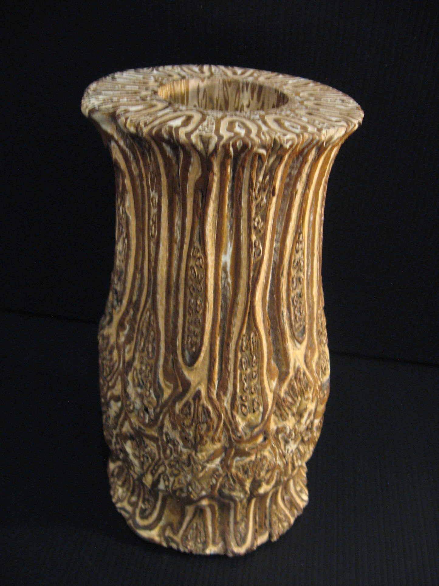 Ponga Wooden Vase New Zealand Native Wood by Fernwood Silver Fern Gallery