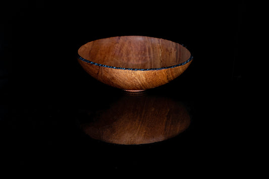 Rimu Wood Bowl by Woodturner Mark Russell No264
