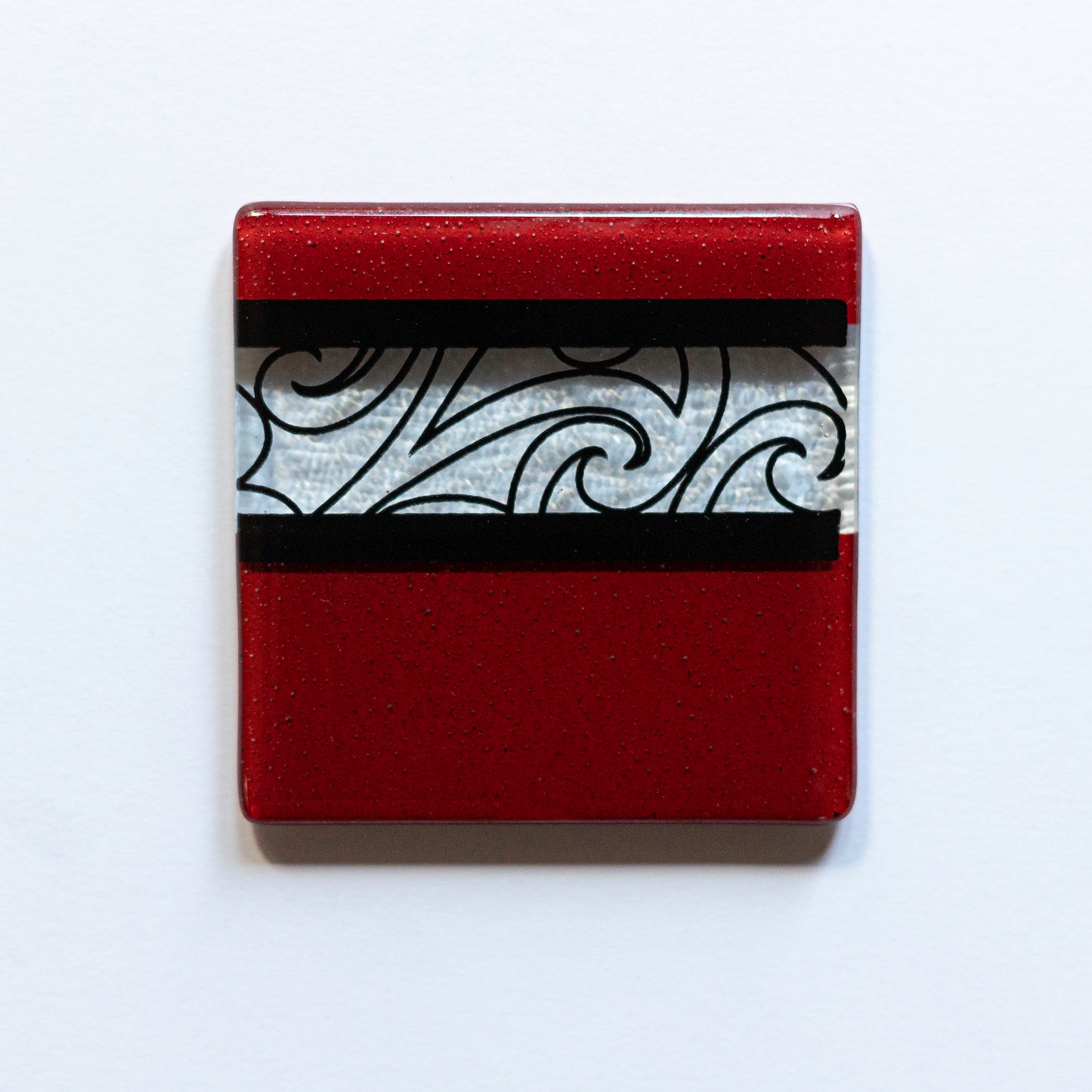 Detail of Coaster Set by Maori Boy Rongo Design Silver Fern Gallery