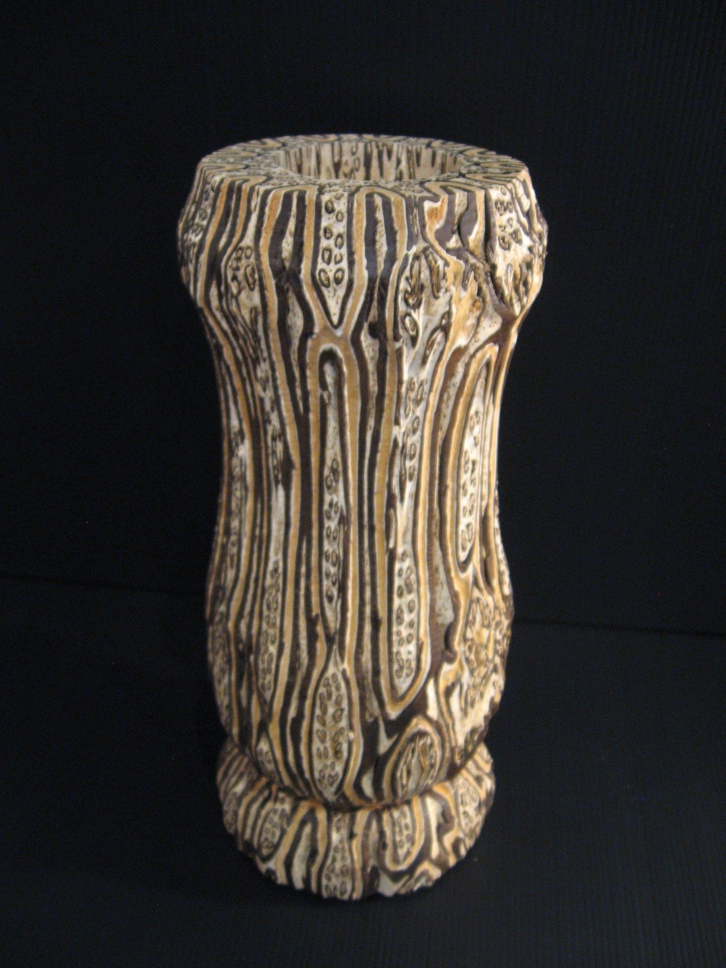 Ponga Wooden Vase New Zealand Native Wood by Fernwood Silver Fern Gallery