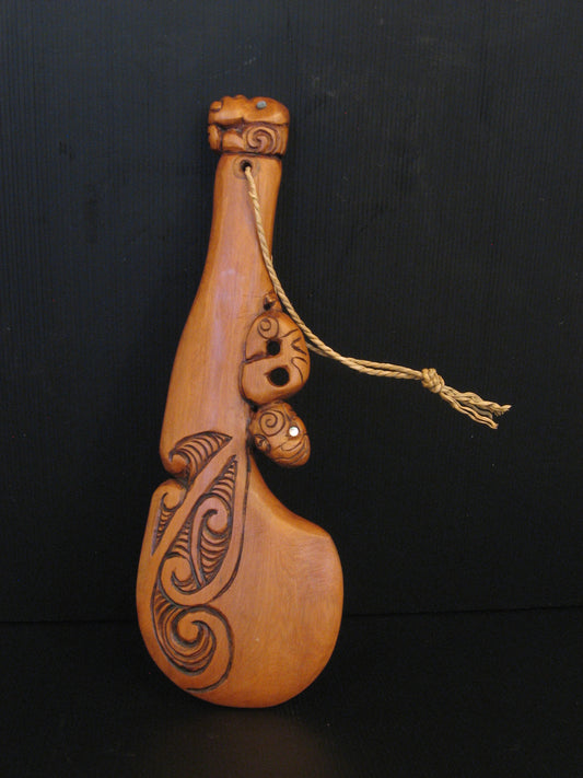 Hand Carved Maori Wahaika Club - by Jason Holder Silver Fern Gallery
