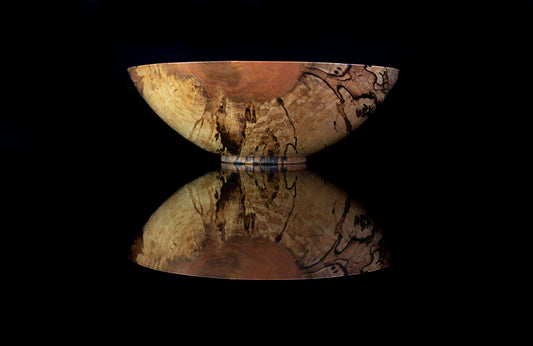 Tawhairauriki Black Beech Wood Bowl by Woodturner Mark Russell No374