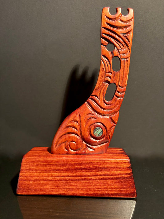 Hand Carved Taurapa (Stern Post) Trophy 23cm by Wood Masters