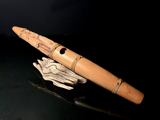 Carved Manuka Wood Putorino (flute) by Alex Sands