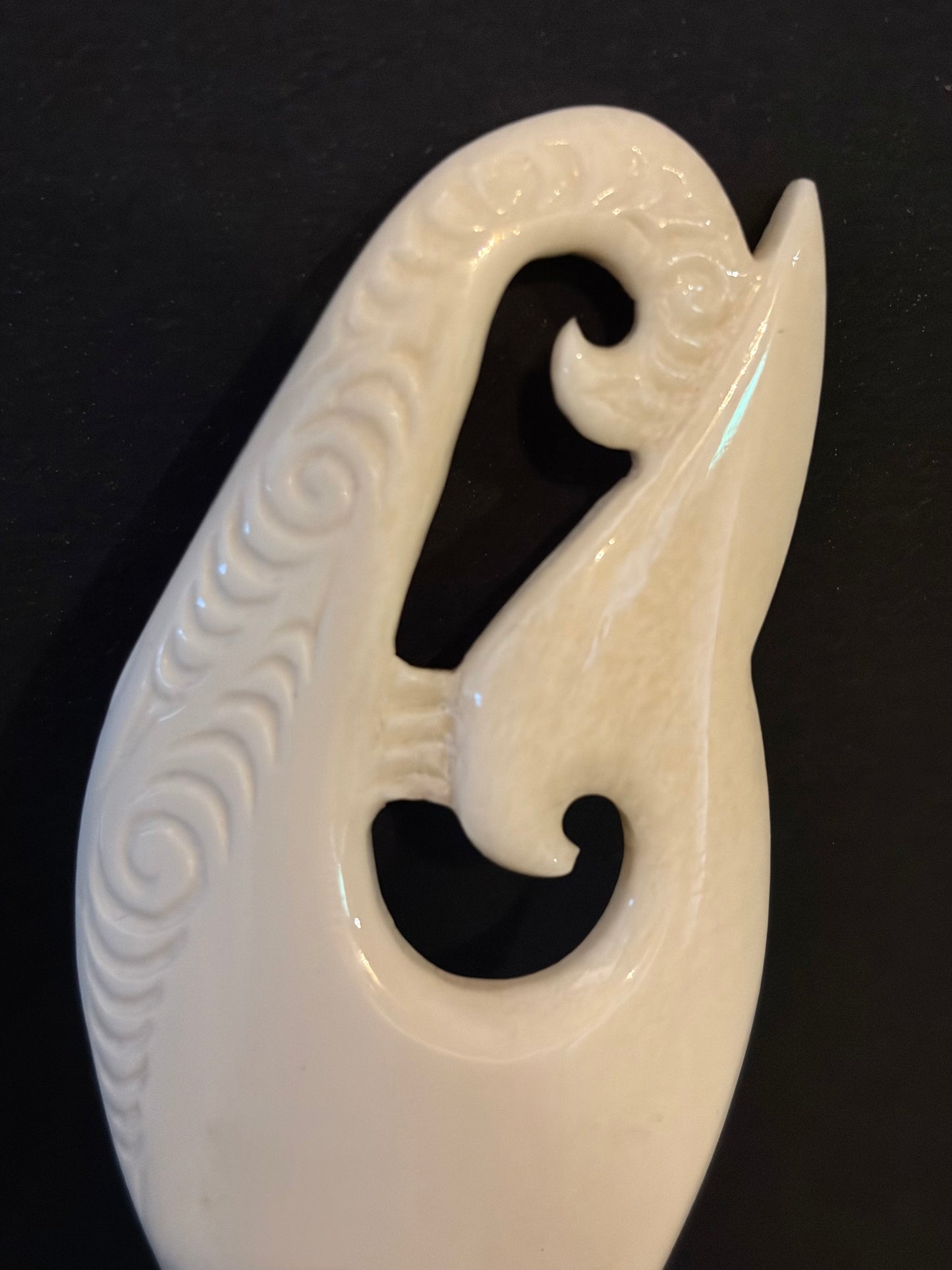 Carved Bone Heru (comb) by Alex Sands
