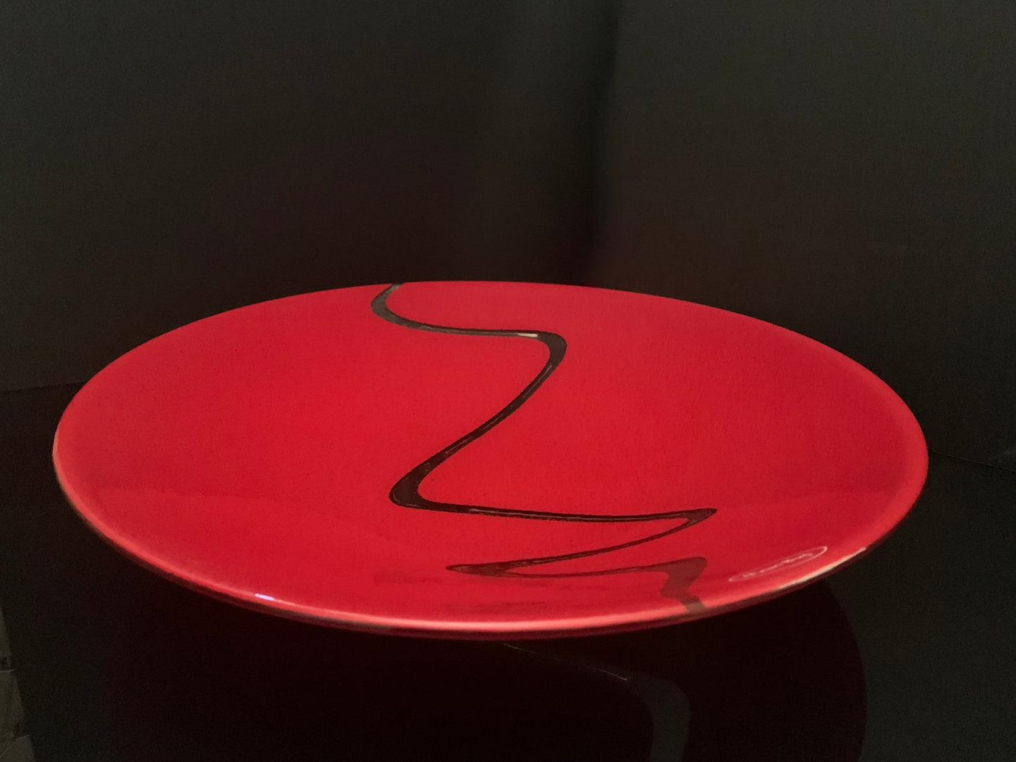 Fused Glass Bowl by Maori Boy - Awa Design (red) 40cm