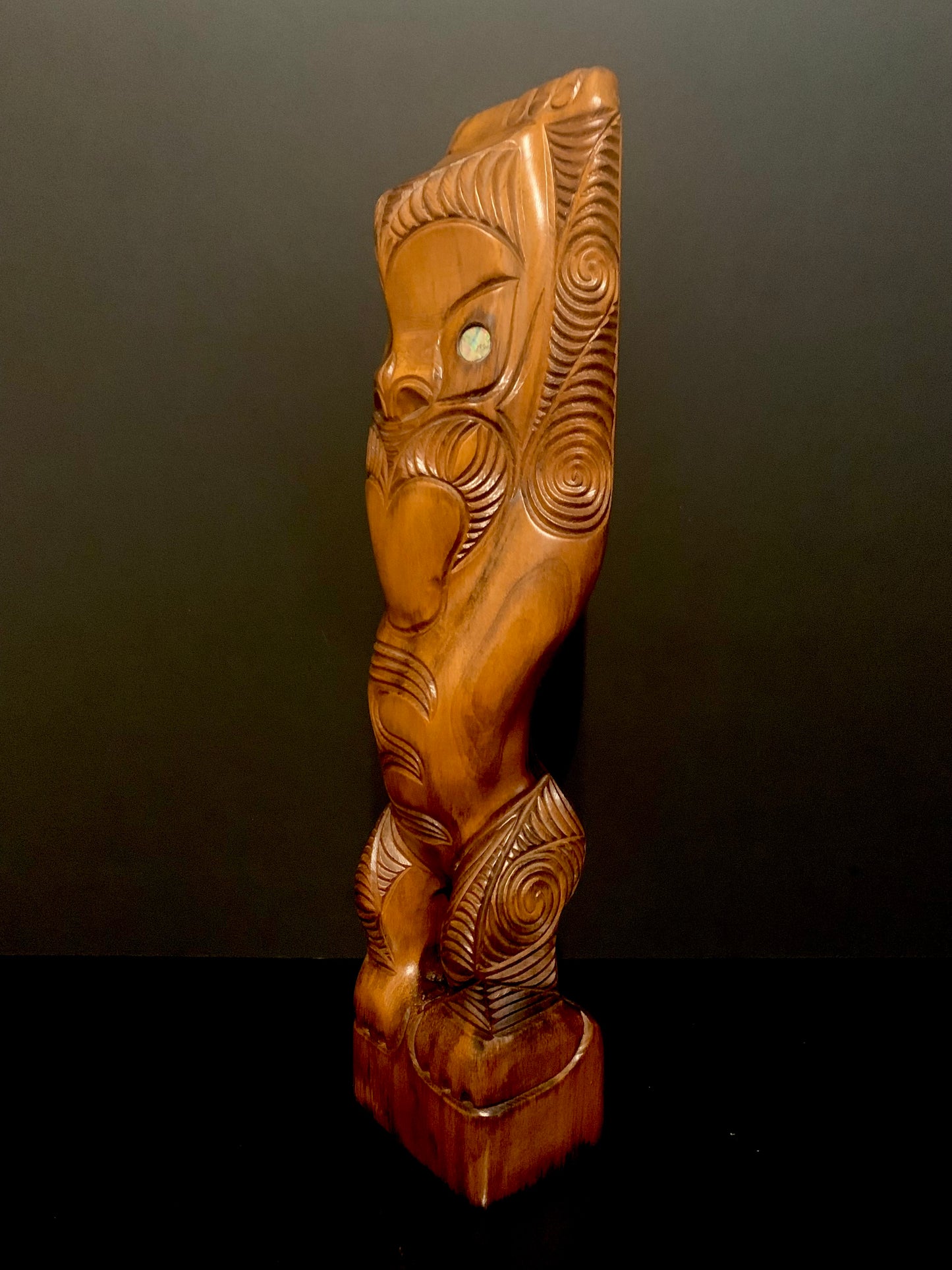 Carved Kauri Teko Teko - 40cm by Wood Masters