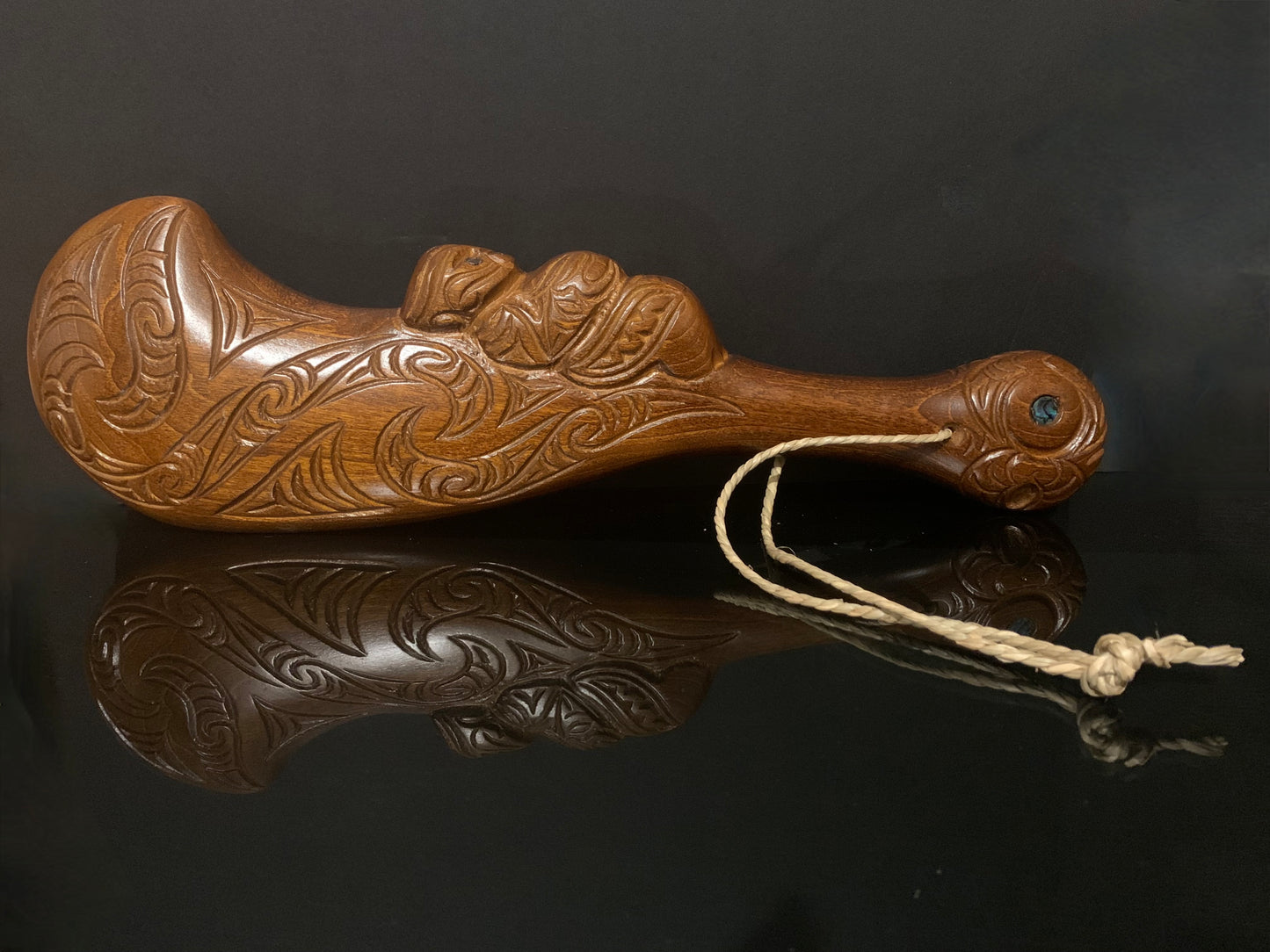 Carved Wahaika on Stand - Large - by Wood Masters