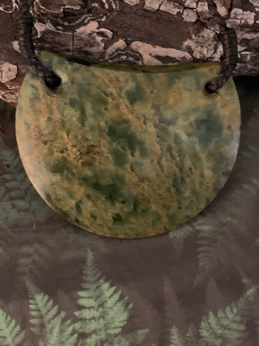 New Zealand Maori breast plate pounamu adornment available from Silver Fern gallery