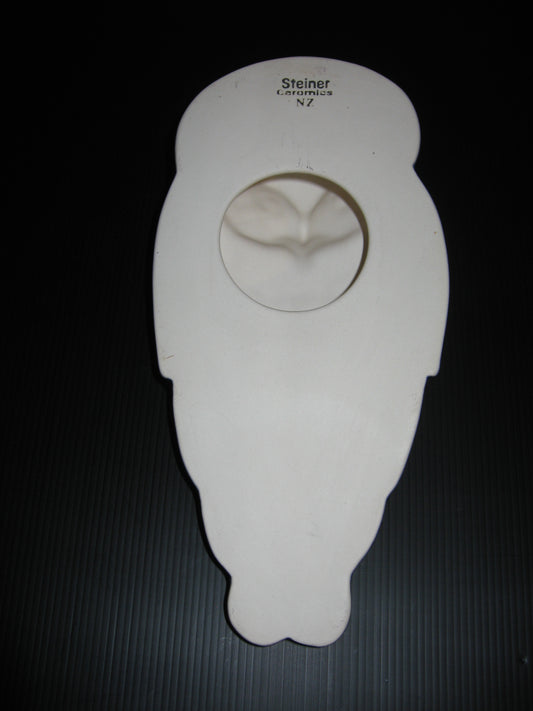 Ceramic Ruru (Owl) by Bob Steiner (soda blue)
