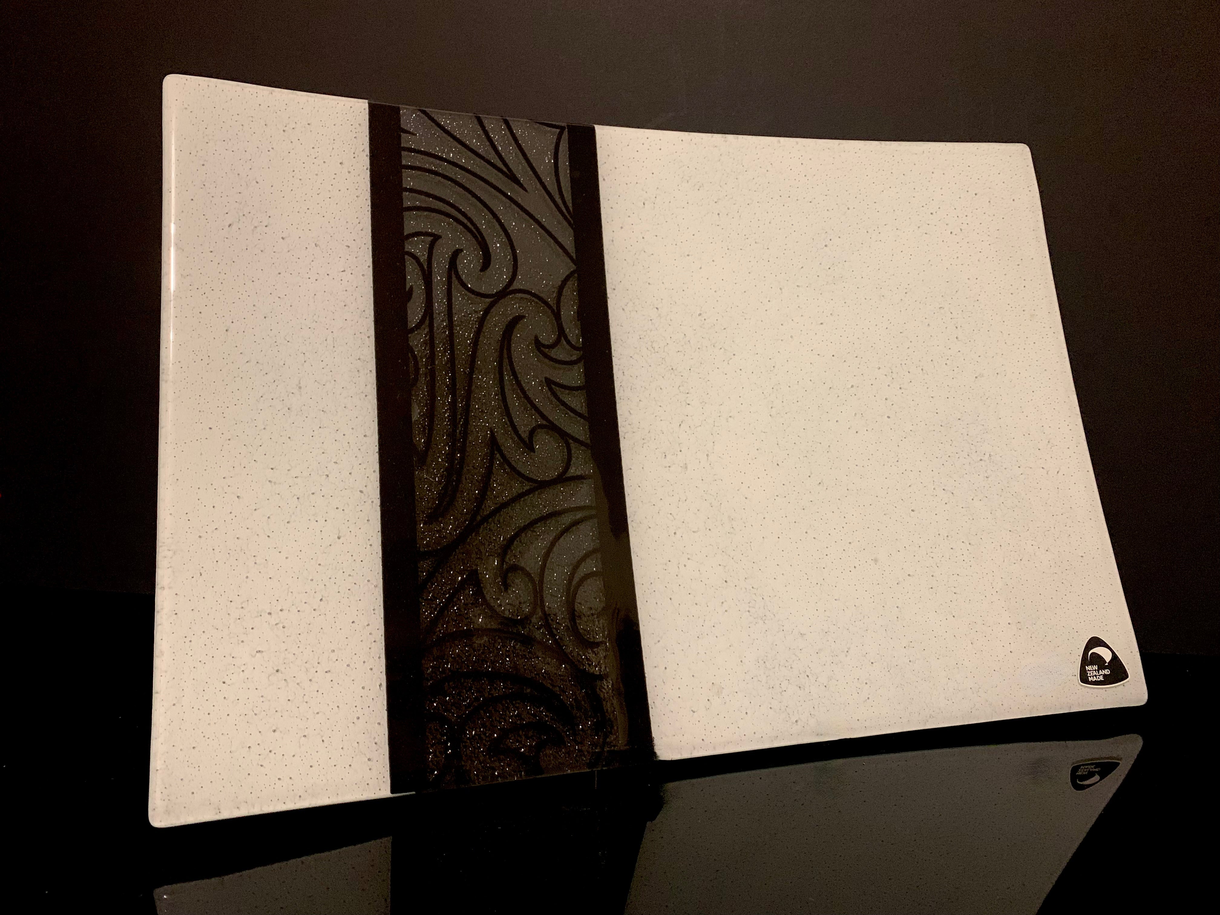 Glass Plate | Rongo | Designed and made in New Zealand | Maori Design ...