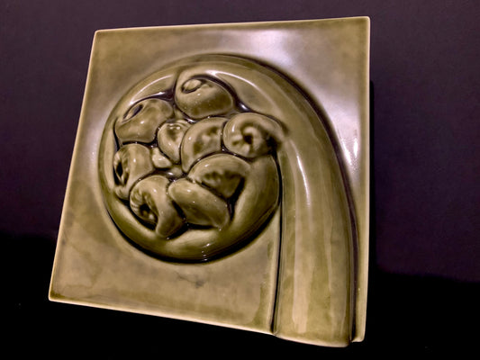 Ceramic Wall Art Tile - Koru design (square) - by Bob Steiner