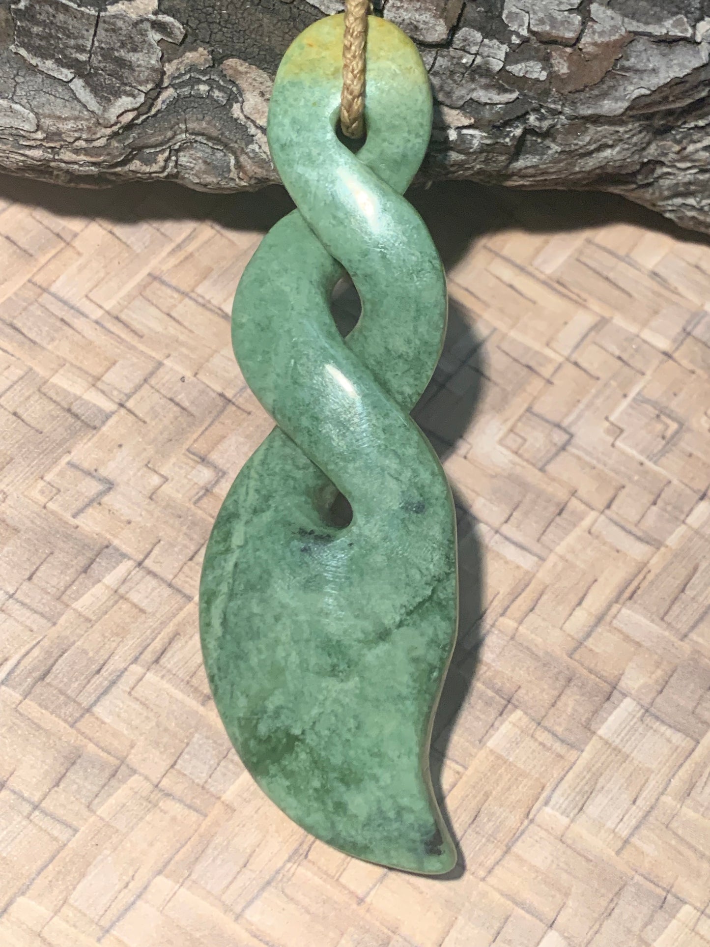 Pounamu Double Twist 85mm - by Alex Sands