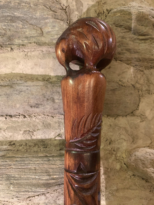 Carved Rakau Korero - Kiwi Design - by Wood Masters