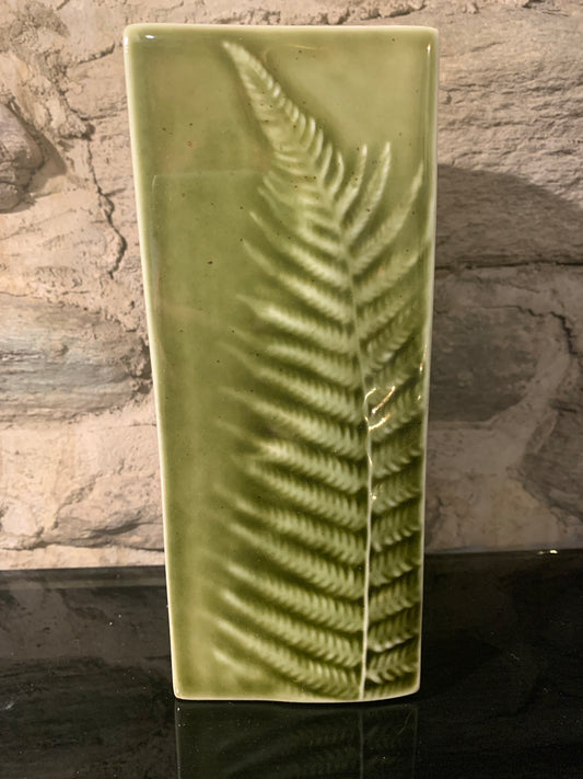 Ceramic Wall Art Tile - Fern design (left) - by Bob Steiner