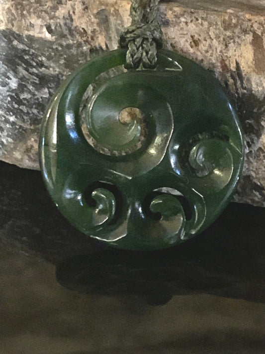 Pounamu Koru 36mm by Deane Moreton