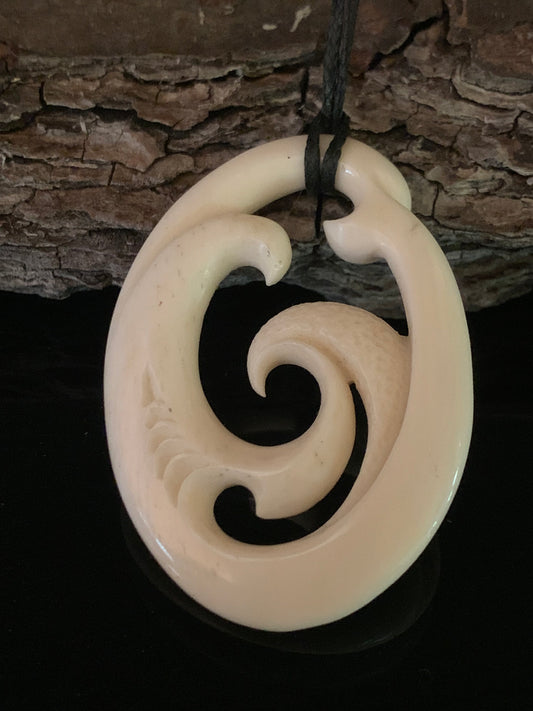 Bone Wave Pendant - by Norman Clark