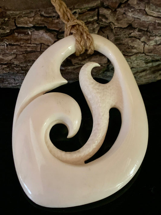 Bone Freeform Pendant - by Norman Clark