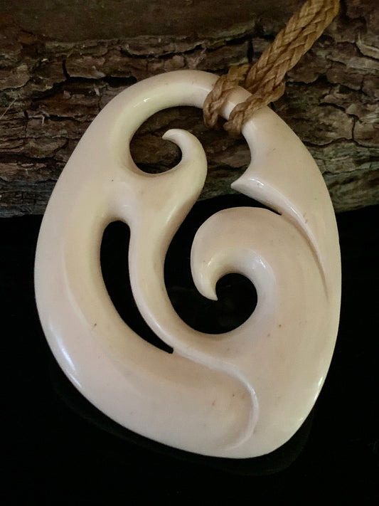 Bone Freeform Pendant - by Norman Clark