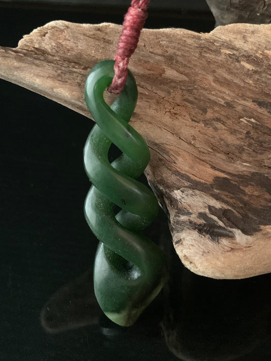 Pounamu Triple Twist 60mm - by Alex Sands