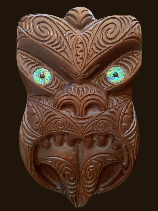 Carved Wheku Mask - 43cm  by Wood Masters