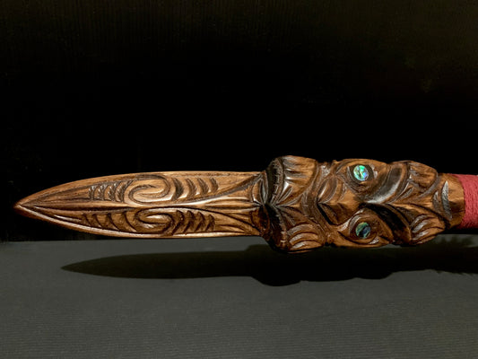 Carved Taiaha 173cm by Wood Masters