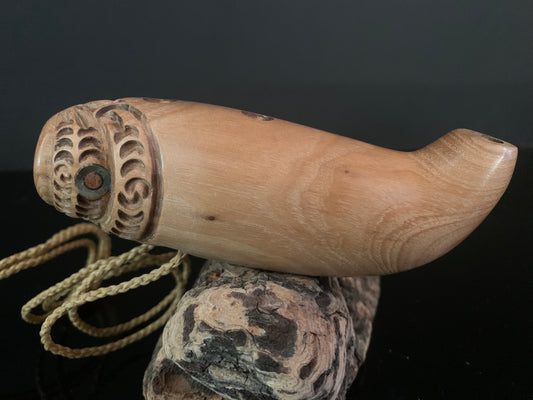 Carved Manuka Wood Nguru (flute) by Alex Sands