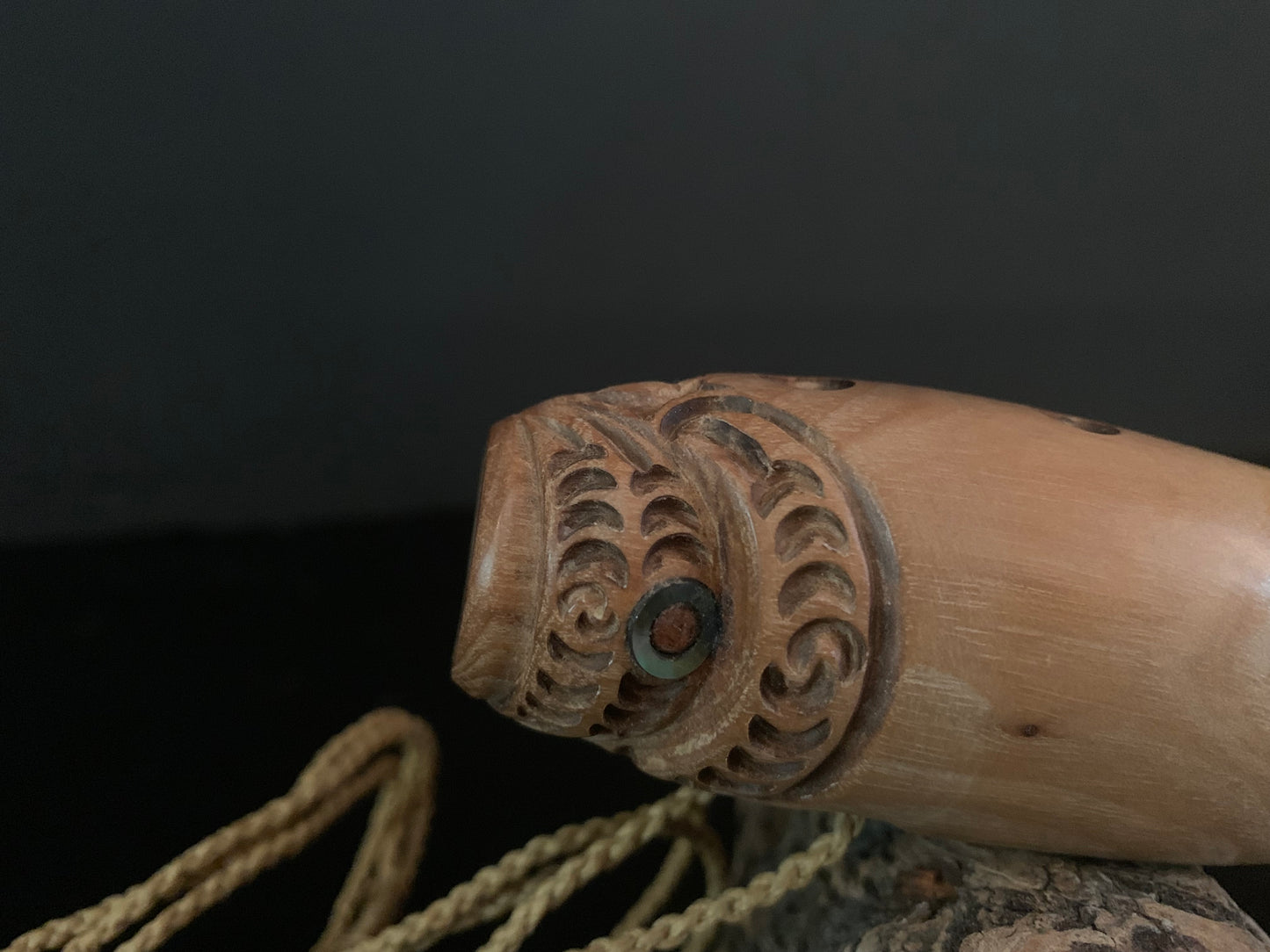 Carved Manuka Wood Nguru (flute) by Alex Sands