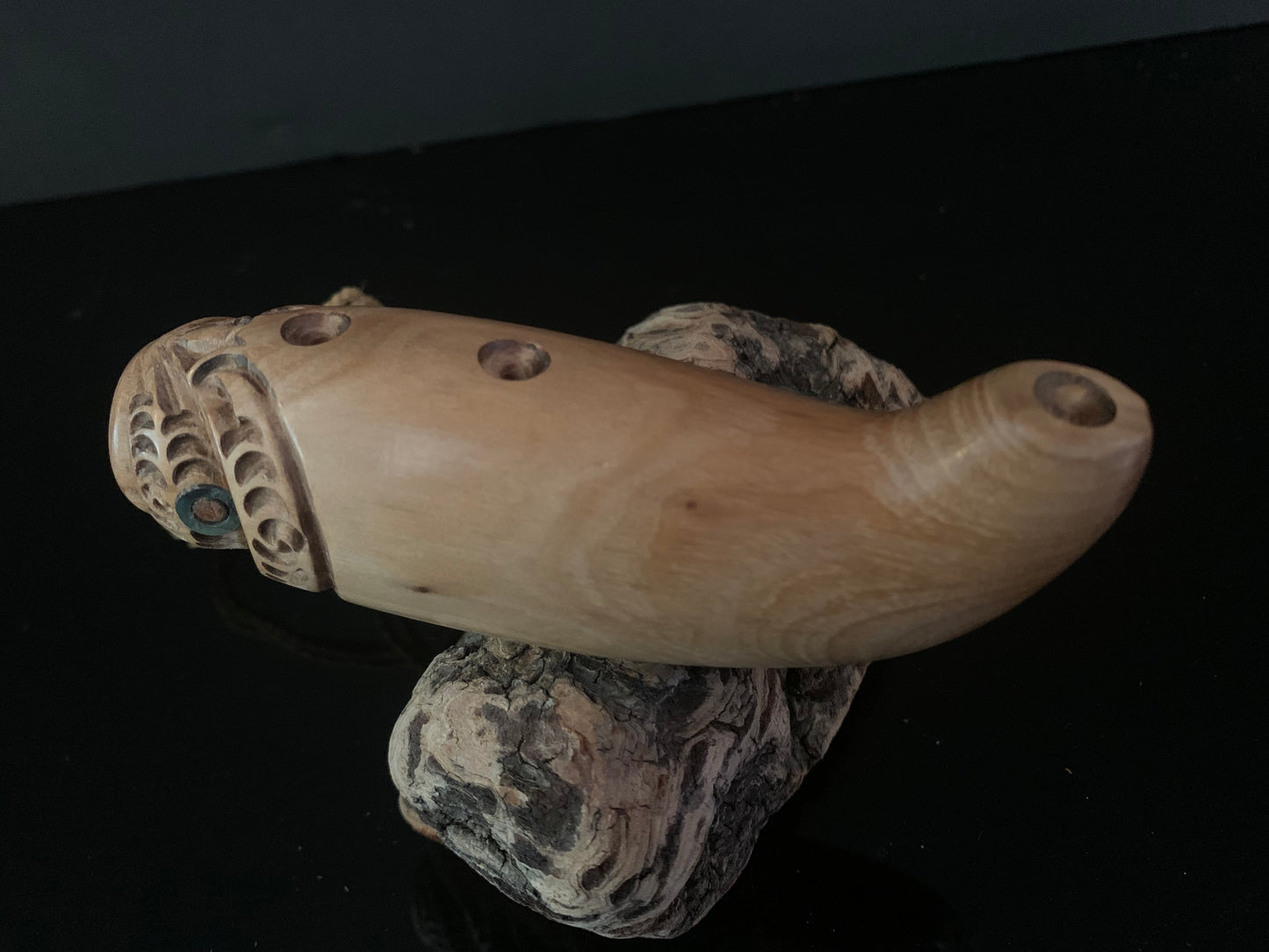 Carved Manuka Wood Nguru (flute) by Alex Sands