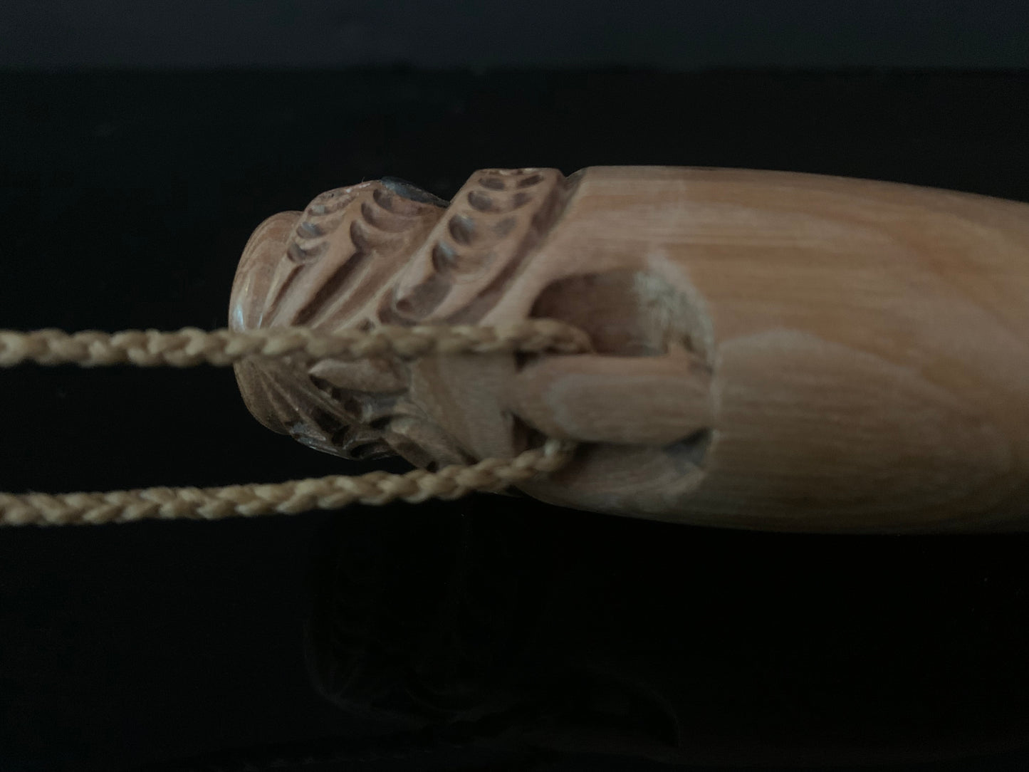 Carved Manuka Wood Nguru (flute) by Alex Sands