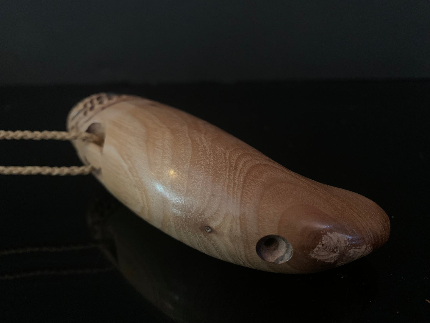 Carved Manuka Wood Nguru (flute) by Alex Sands